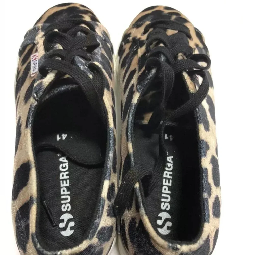 Superga Women's 2790 Sneaker Leopard, Size 9.5 M